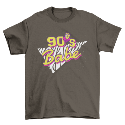 90's Retro babe Lettering t-shirt