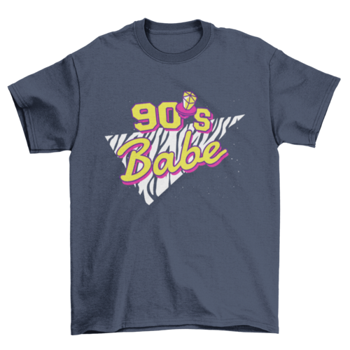 90's Retro babe Lettering t-shirt