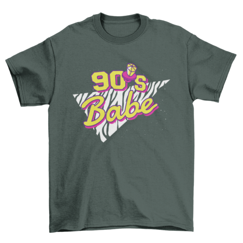 90's Retro babe Lettering t-shirt