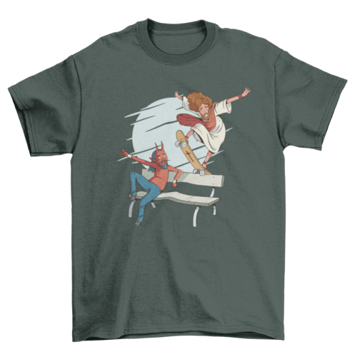 Jesus Skateboarding, Christian Tee, Skater, Skateboarder t-shirt