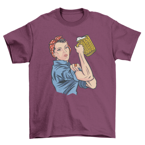 Beer woman t-shirt
