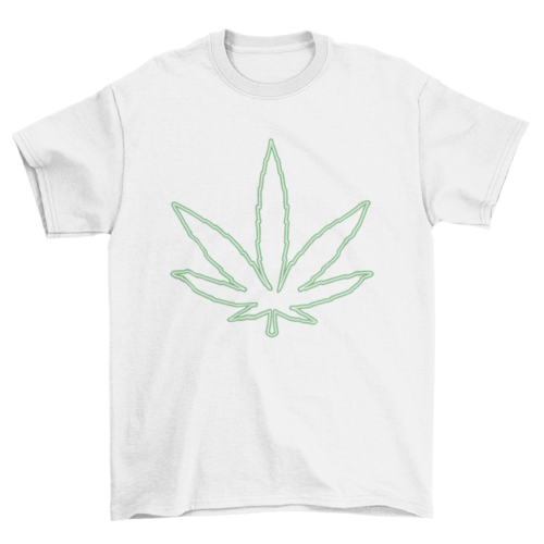 Cannabis marihuana leaf t-shirt design