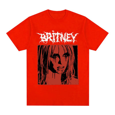 Britney Spears Metal Rock Graphic T-shirt Men Women Fashion Hip Hop T