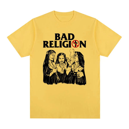 BAD RELIGION Vintage T-shirt Punk Rock American Cotton Casual Homme