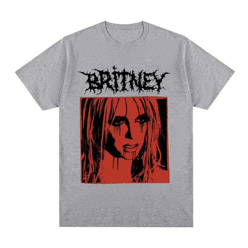 Britney Spears Metal Rock Graphic T-shirt Men Women Fashion Hip Hop T