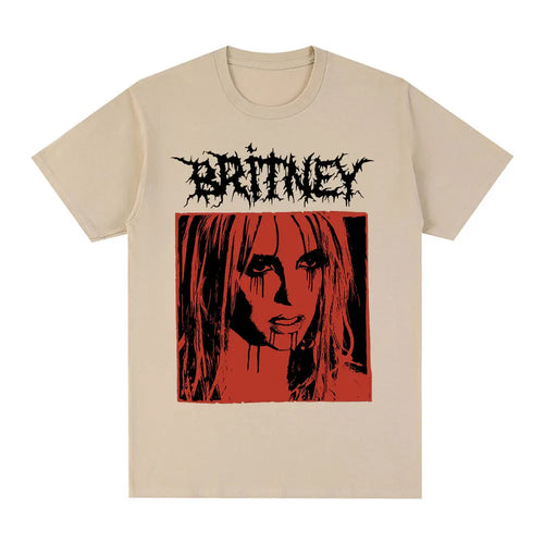 Britney Spears Metal Rock Graphic T-shirt Men Women Fashion Hip Hop T