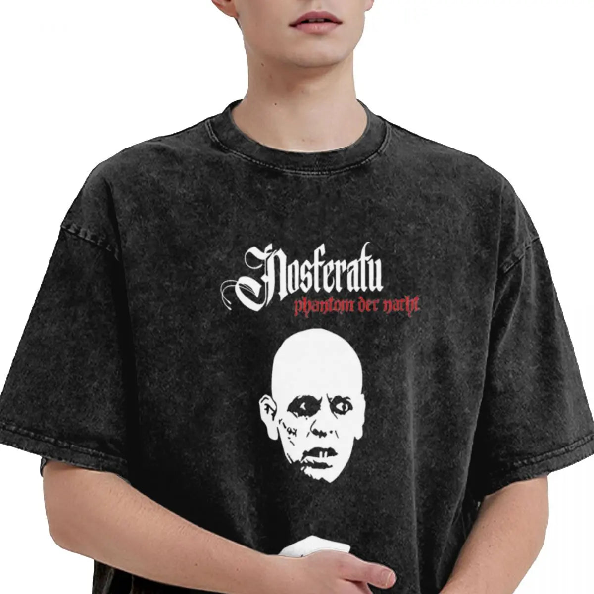 Nosferatu Nosferatu The Vampire Washed T Shirts Streetwear Hip Hop