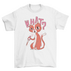 Cat with knife t-shirt design