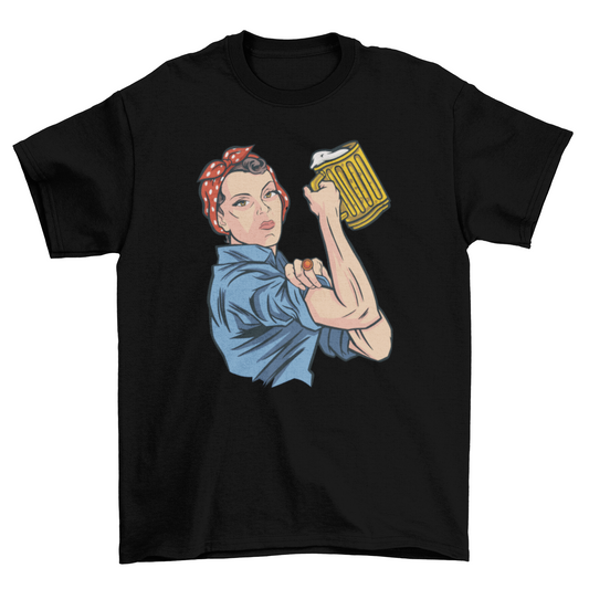 Beer woman t-shirt