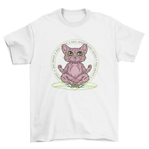 Satanic egyptian cat t-shirt design