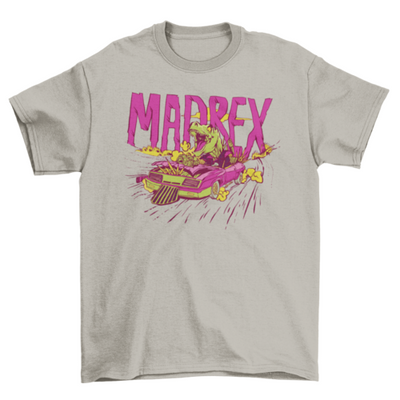 Movie parody t-rex driving t-shirt