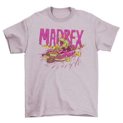 Movie parody t-rex driving t-shirt