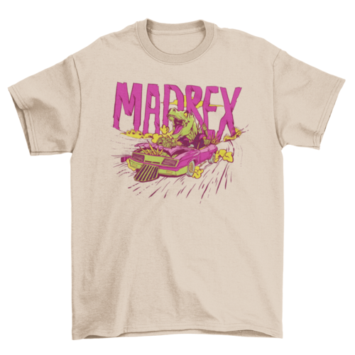 Movie parody t-rex driving t-shirt