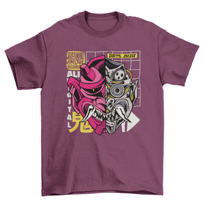 Oni Japanese demon cyborg t-shirt