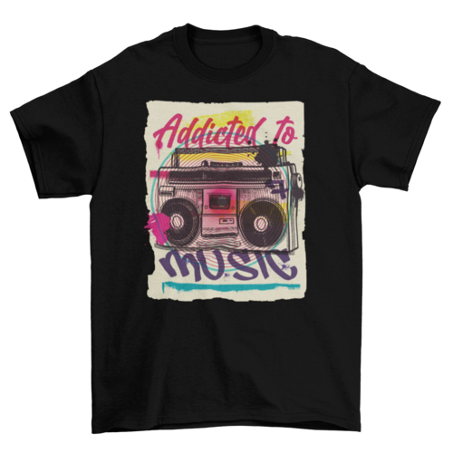 Boombox urban graffiti t-shirt