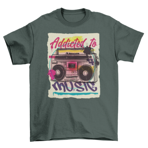 Boombox urban graffiti t-shirt