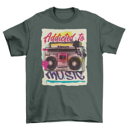 Boombox urban graffiti t-shirt