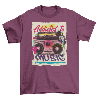 Boombox urban graffiti t-shirt