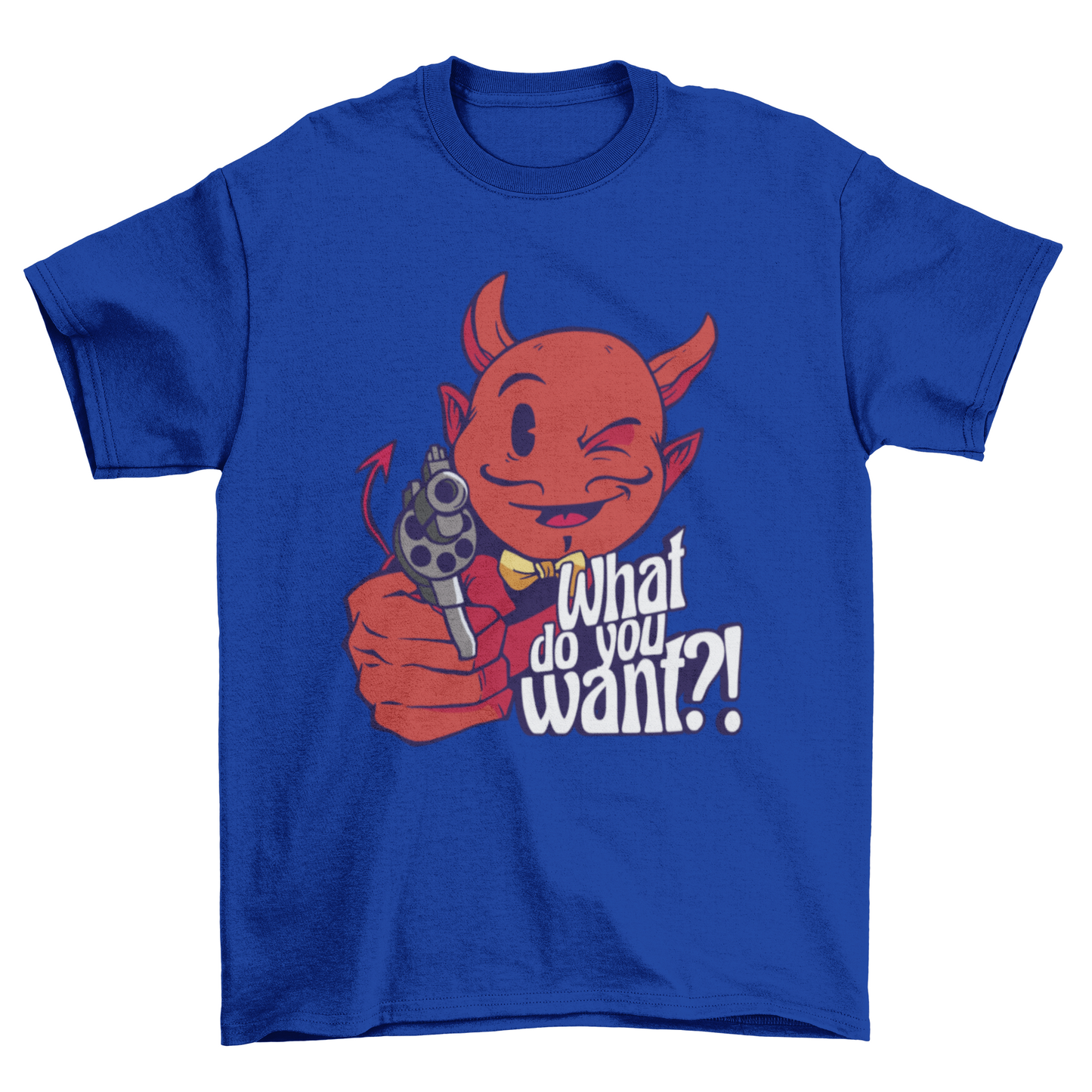 Satan with gun t-shirt