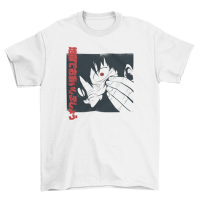 Horror anime girl face t-shirt