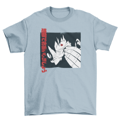 Horror anime girl face t-shirt