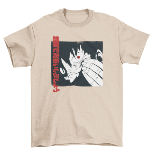 Horror anime girl face t-shirt