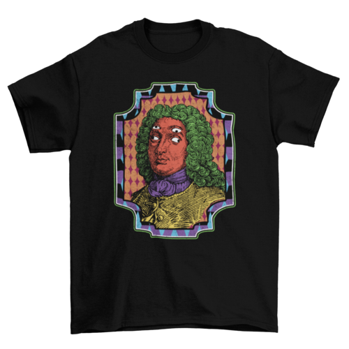 Powdered wig man t-shirt