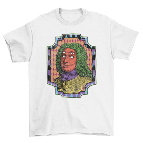 Powdered wig man t-shirt