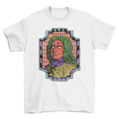 Powdered wig man t-shirt