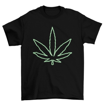 Cannabis marihuana leaf t-shirt design