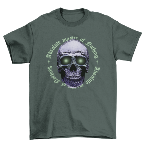 Metal skull quote t-shirt