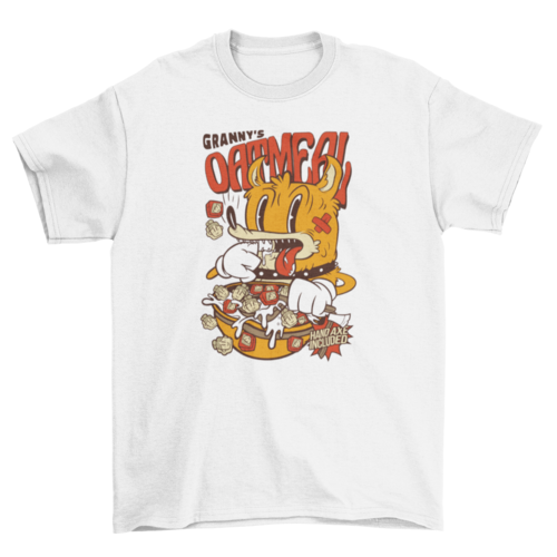 Granny's oatmeal horror cartoon t-shirt