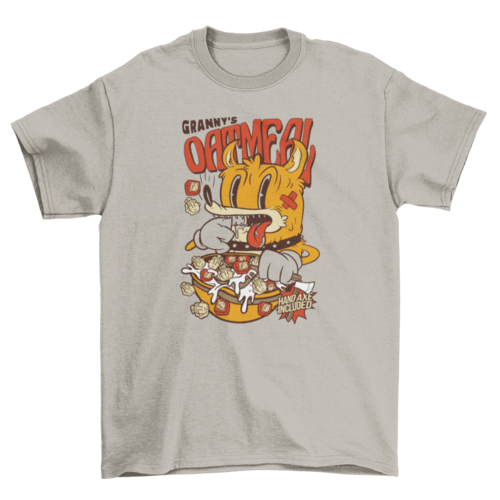 Granny's oatmeal horror cartoon t-shirt