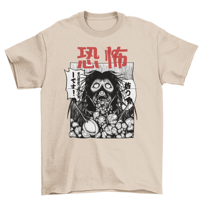 Horror manga creature t-shirt