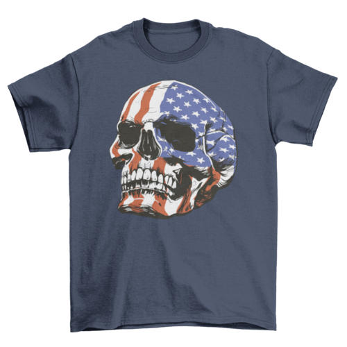 American skull patriotic t-shirt