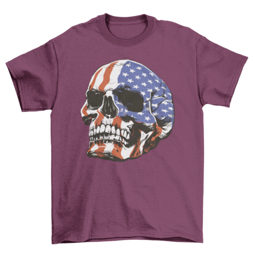 American skull patriotic t-shirt