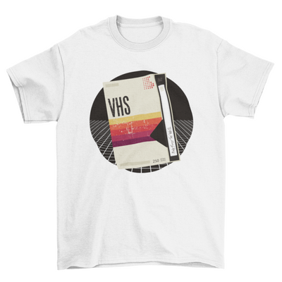 Unique Fashion Vinyl VHS Video Song Music vintage Retro t-shirt