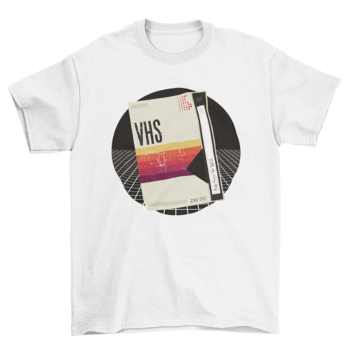 Unique Fashion Vinyl VHS Video Song Music vintage Retro t-shirt